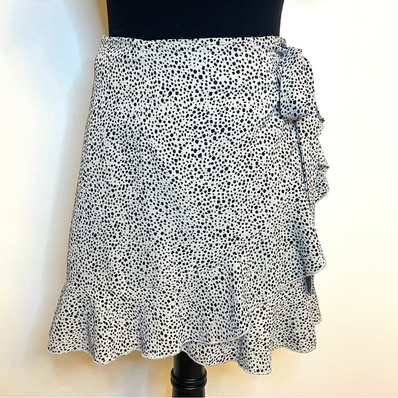 Relipop Leopard Wrap Skirt. Coquette Y2K Ruffle Mini. Size Small. - Picture 2 of 9